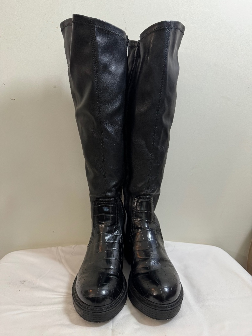 Franco Sarto Knee High Black Boots